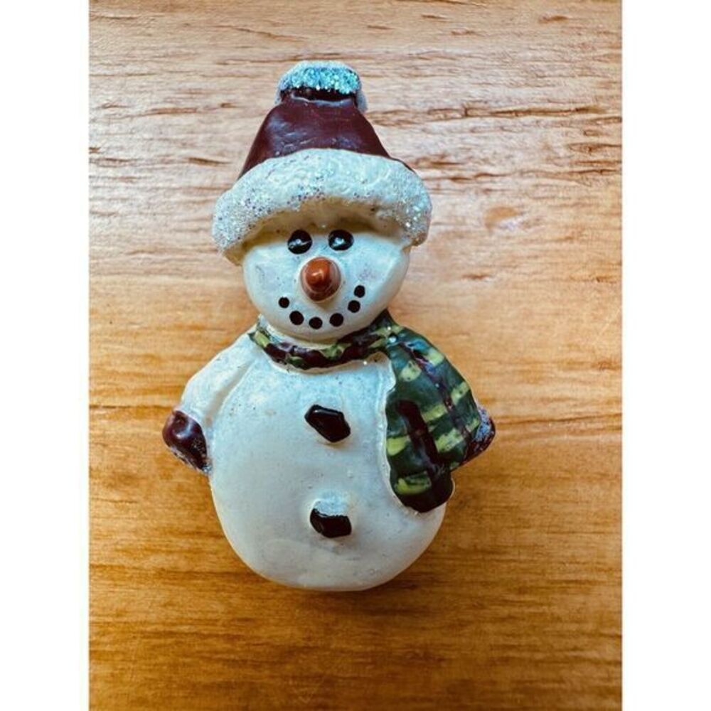 Lot Of 3 Vintage Playful Happy Fun Holiday Christmas Snowman Brooch Pin - Picture 10 of 11